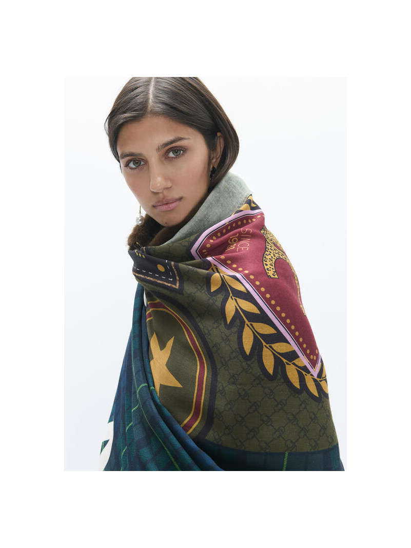 Foulard Lola Casademunt Carreaux et Patchs 100x200cm
