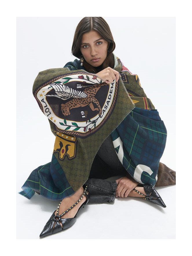 Foulard Lola Casademunt Carreaux et Patchs 100x200cm