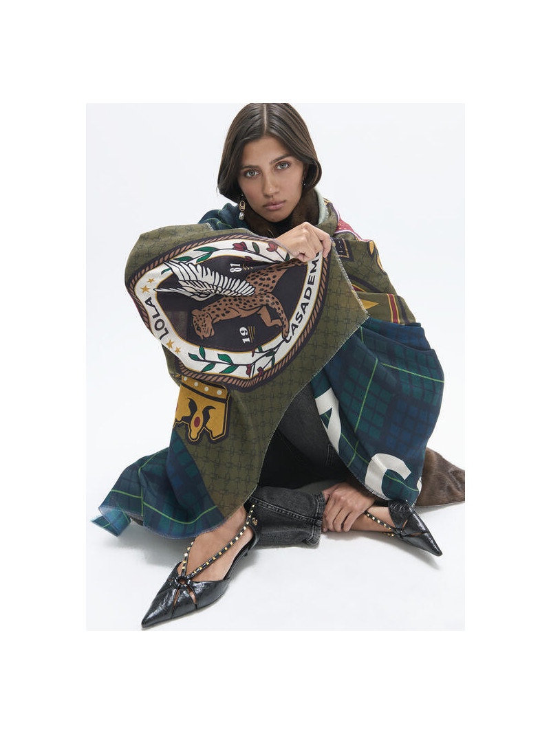 Foulard Lola Casademunt Carreaux et Patchs 100x200cm