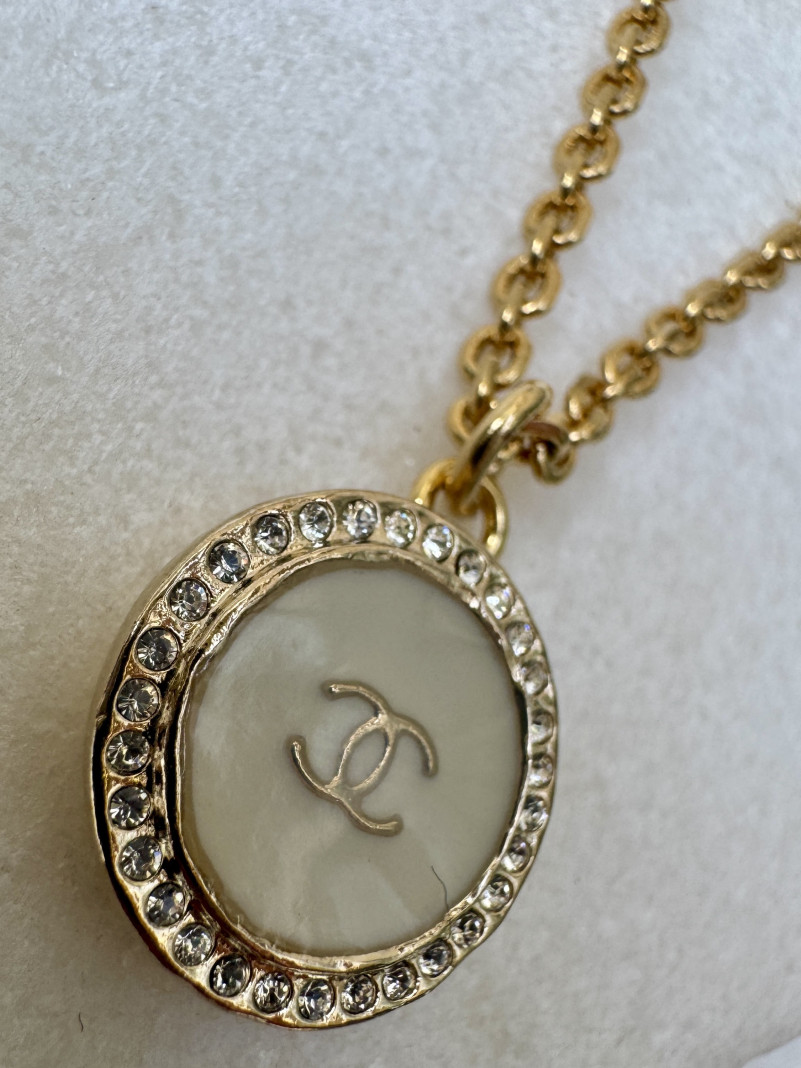 COLLIER TWICE ÉMAIL ÉCRU