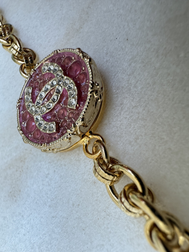 BRACELET TWICE PINK STRASS