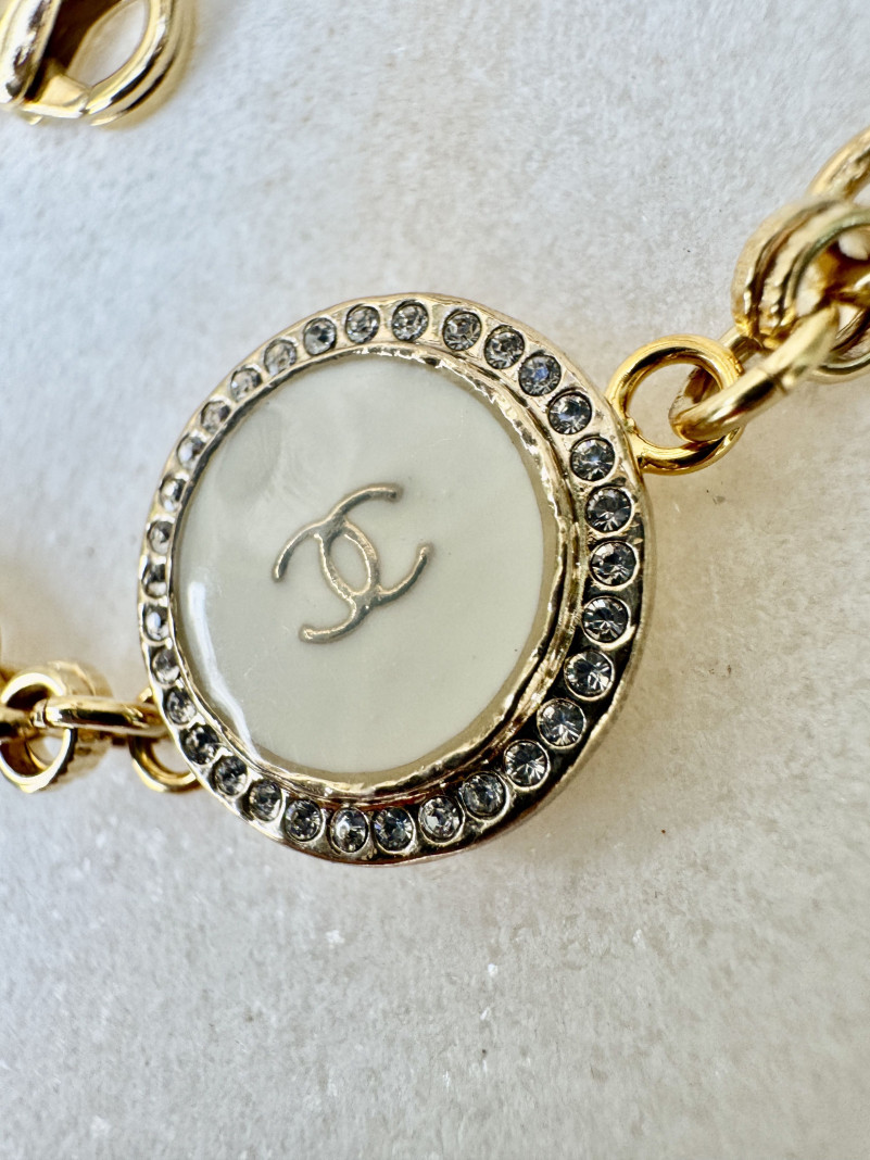 BRACELET TWICE ÉCRU STRASS