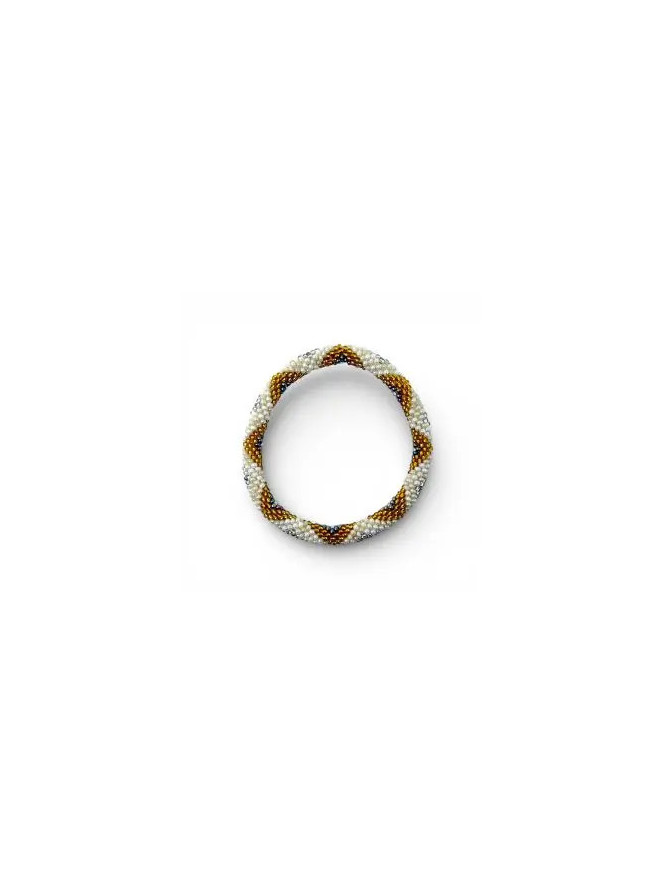 BRACELET NÉPALAIS PERLE DORÉ