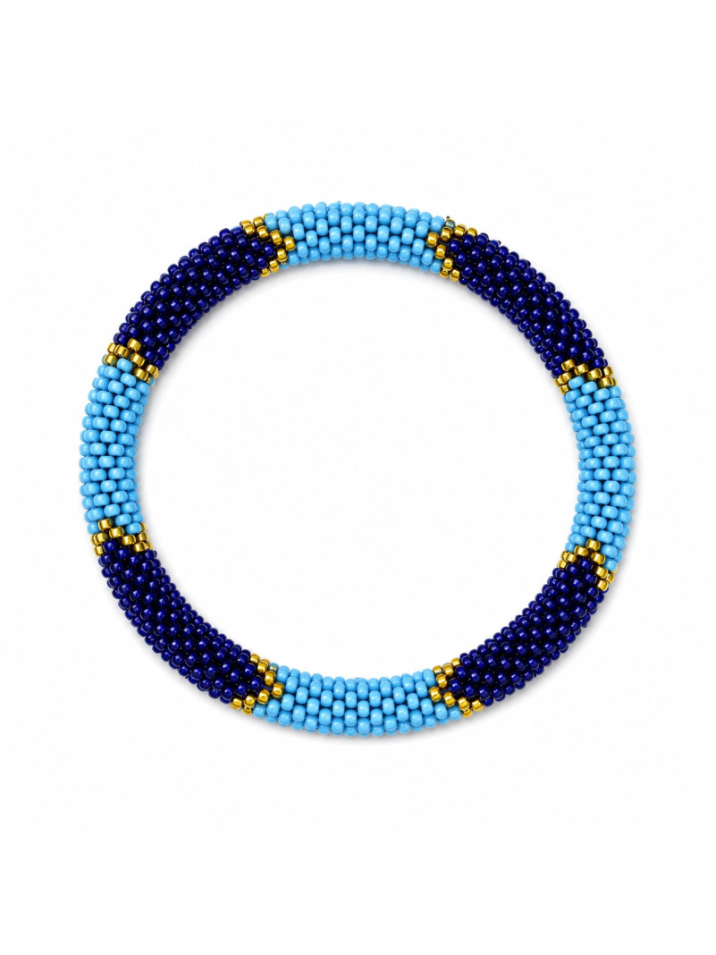 Bracelet NÉPALAIS MARINE BLEU CLAIR