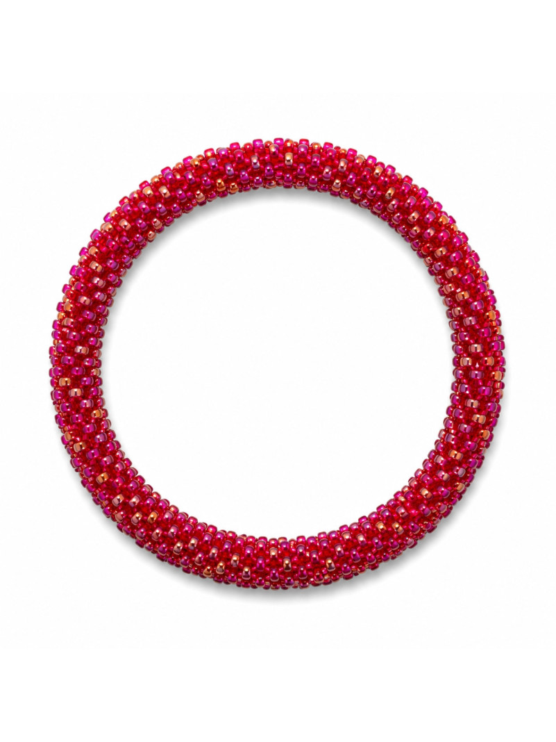 Bracelet NÉPALAIS FRAMBOISE UNI