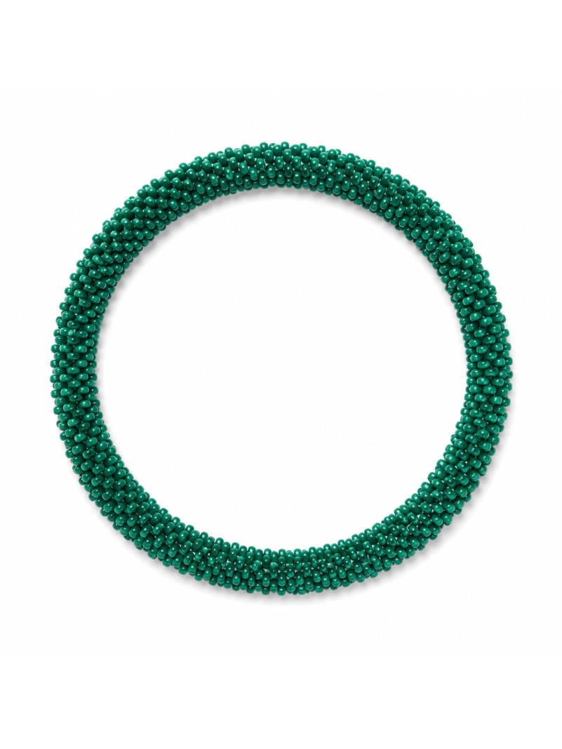 Bracelet NÉPALAIS VERT FONCÉ UNI