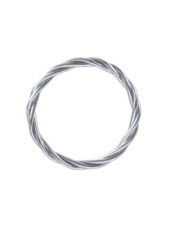 JONC BOUDDHISTE TORSADÉ SILVER
