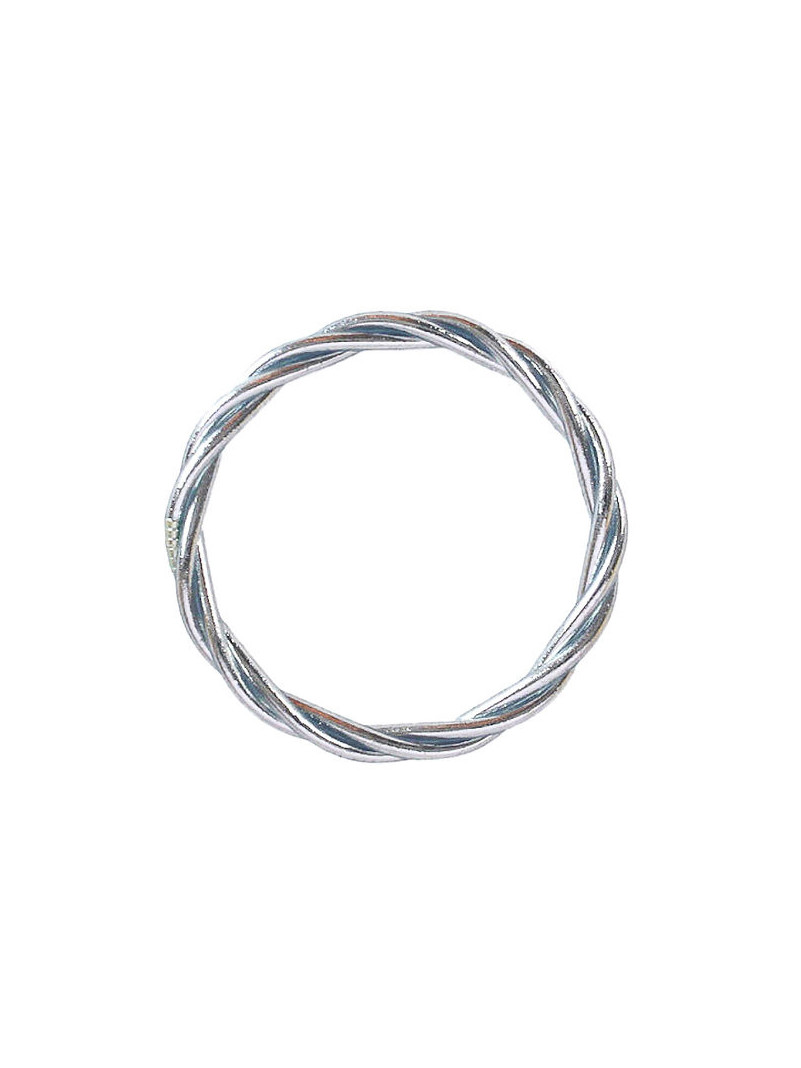 JONC BOUDDHISTE TORSADÉ SILVER