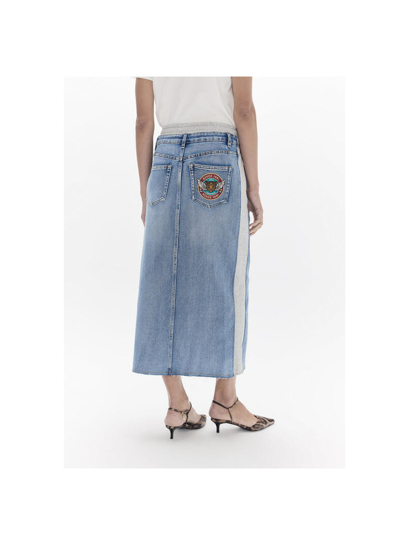 Jupe midi Lola Casademunt DENIM ET JERSEY PATCHS