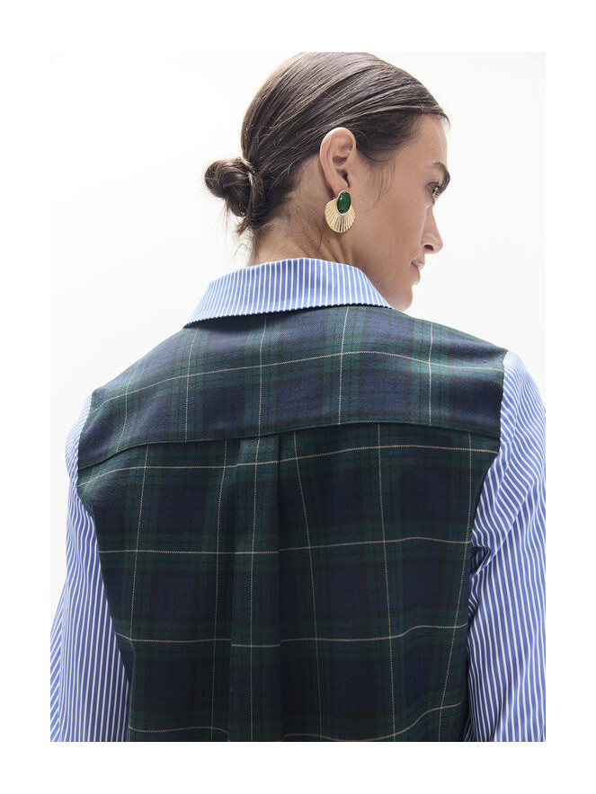 Chemiser Lola Casademunt RAYURES -TARTAN