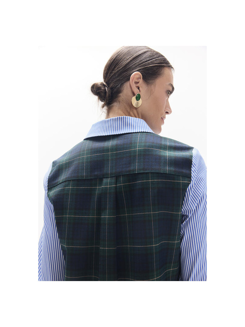 Chemiser Lola Casademunt RAYURES -TARTAN