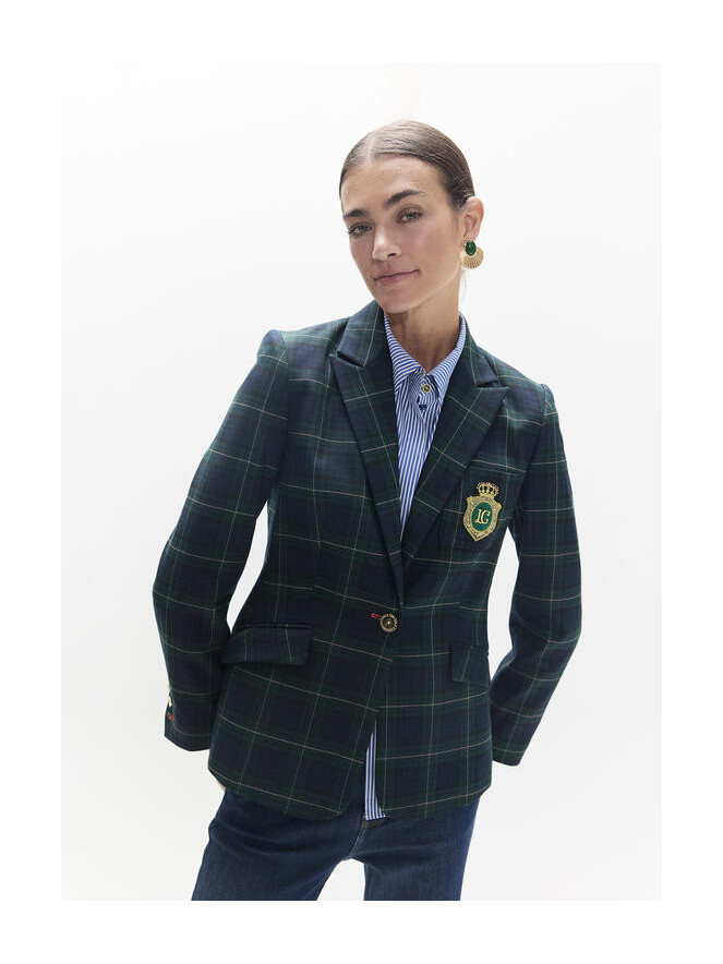 Veste blazer Lola Casademunt CARREAUX ECOSSAIS ÉCUSSON