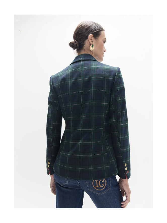 Veste blazer Lola Casademunt CARREAUX ECOSSAIS ÉCUSSON