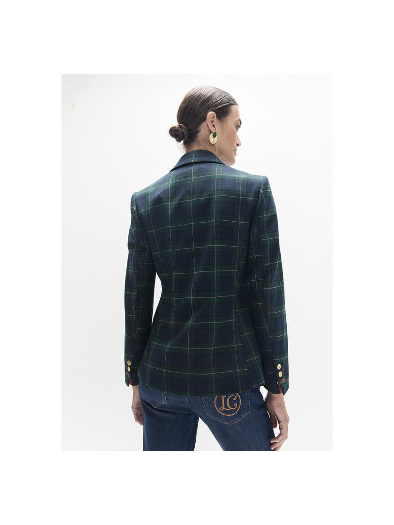 Veste blazer Lola Casademunt CARREAUX ECOSSAIS ÉCUSSON