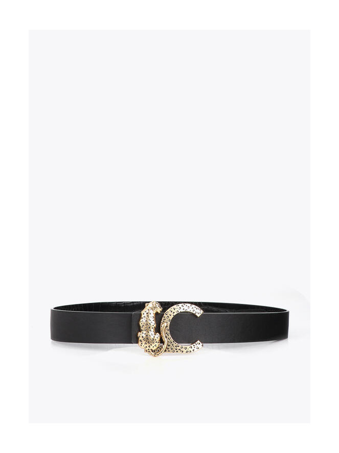 Ceinture Lola Casademunt CROCODILE NOIR BOUCLE ANIMAL