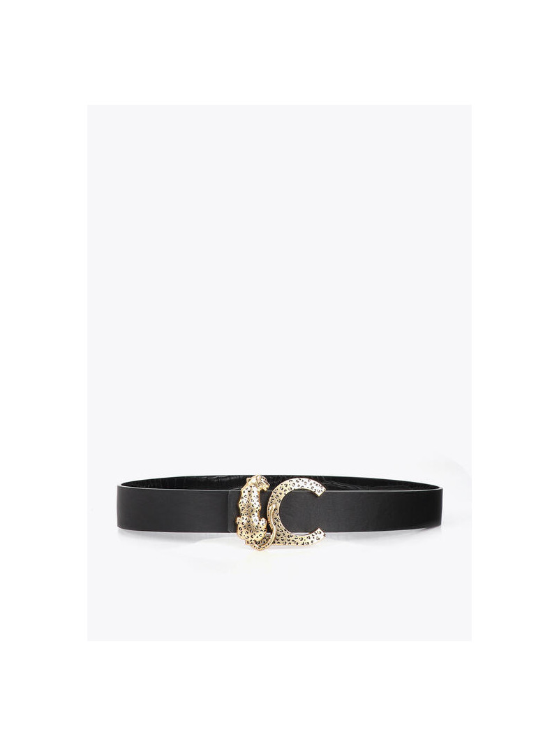 Ceinture Lola Casademunt CROCODILE NOIR BOUCLE ANIMAL