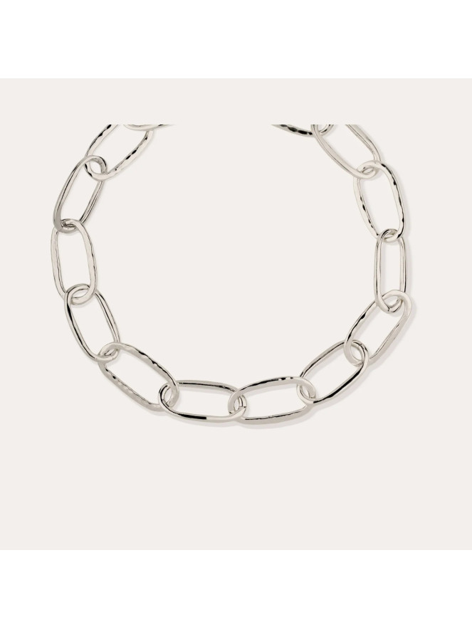Collier Gas MAILLE OVALE ARGENTÉ