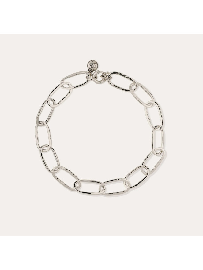 Collier Gas MAILLE OVALE ARGENTÉ