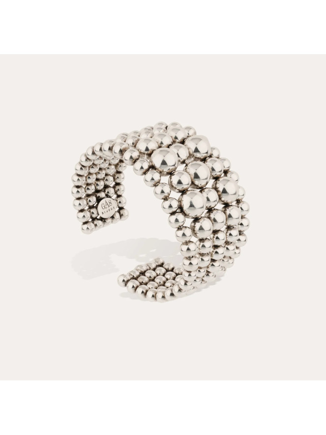 Bracelet manchette Gas MULTIPERLA ARGENTÉ