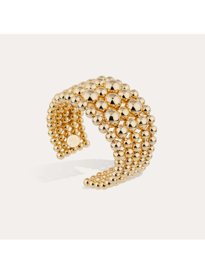 Bracelet manchette Gas MULTIPERLA DORÉ