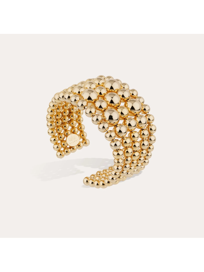 Bracelet manchette Gas MULTIPERLA DORÉ