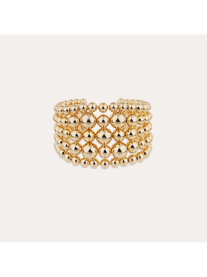 Bracelet manchette Gas MULTIPERLA DORÉ