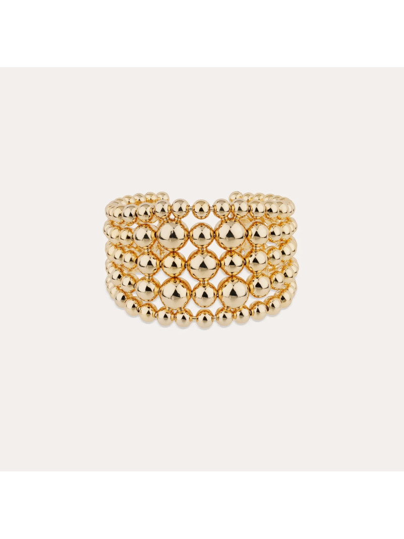 Bracelet manchette Gas MULTIPERLA DORÉ