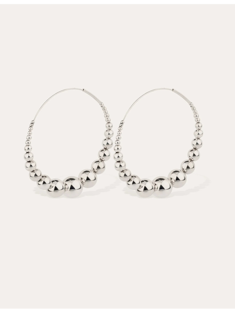 Boucles d'oreilles créoles Gas MULTIPERLA ARGENTÉ