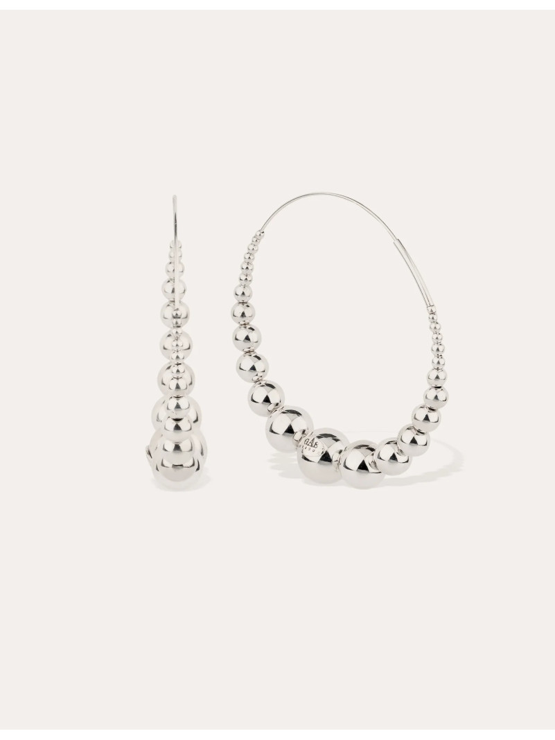 Boucles d'oreilles créoles Gas MULTIPERLA ARGENTÉ