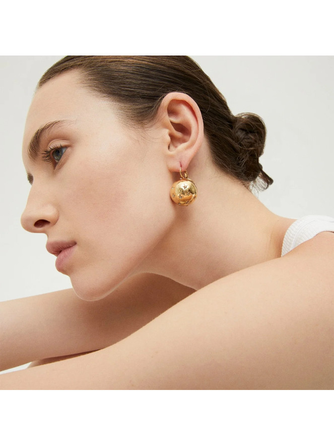 Boucles d'oreilles Gas COMÈTE GM DORÉ