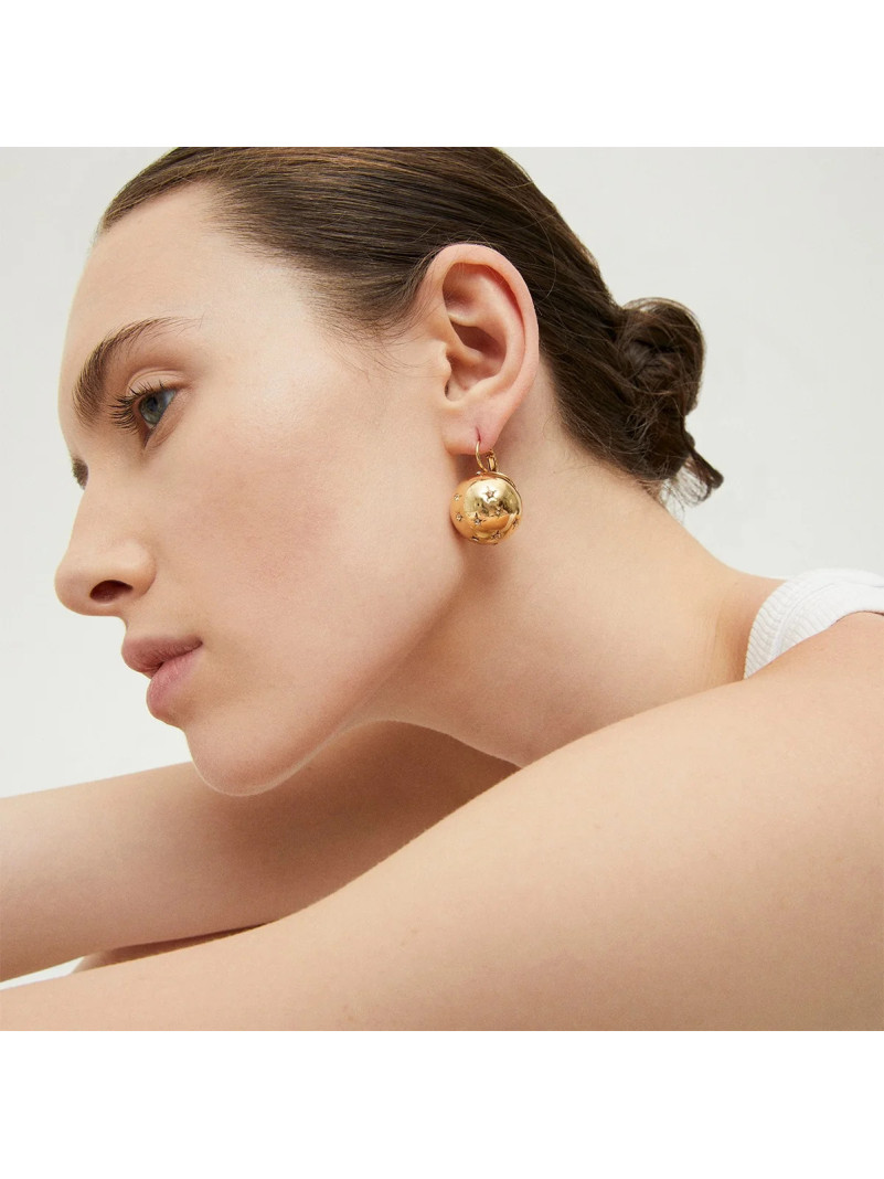 Boucles d'oreilles Gas COMÈTE GM DORÉ