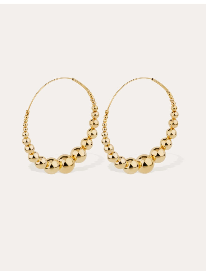 Boucles d'oreilles créoles Gas MULTIPERLA DORÉ
