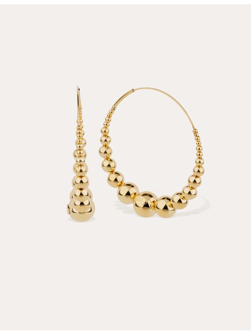 Boucles d'oreilles créoles Gas MULTIPERLA DORÉ