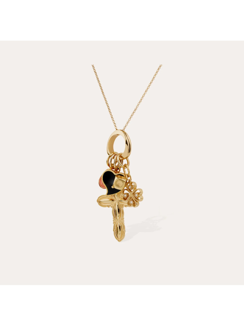 Sautoir Gas SUERTE CHARMS doré
