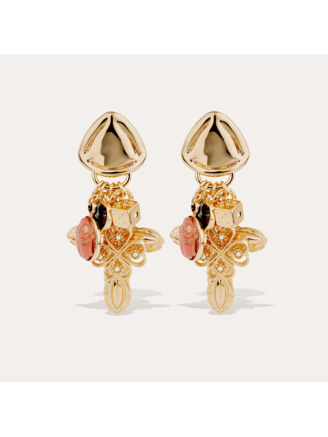 Boucles d'oreilles Gas SUERTE CHARMS doré