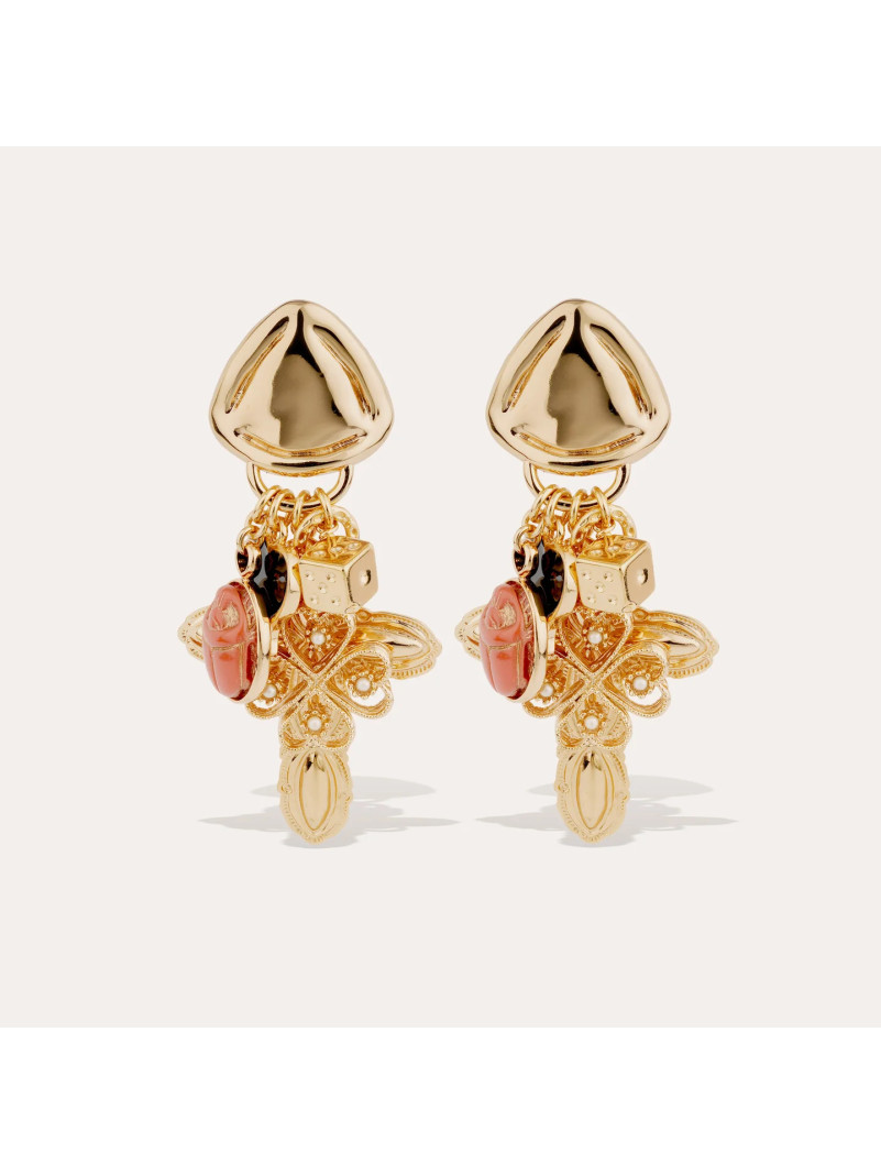 Boucles d'oreilles Gas SUERTE CHARMS doré