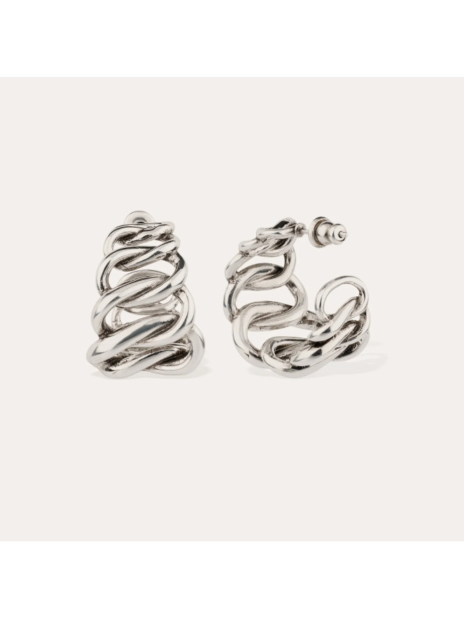 Boucles d'oreilles Gas BRONX argenté