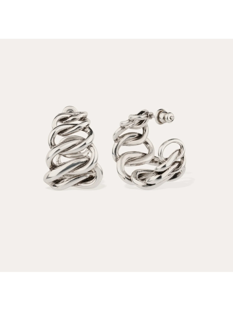Boucles d'oreilles Gas BRONX argenté