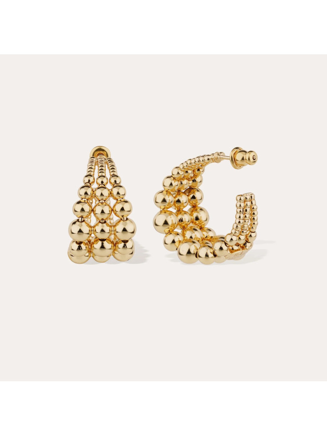 Boucles d'oreilles créoles Gas MULTIPERLA DORÉ