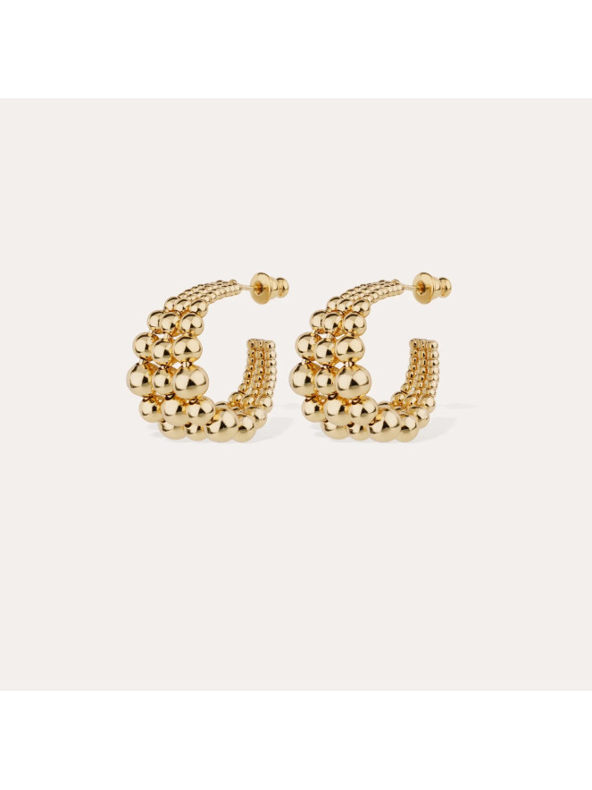 Boucles d'oreilles créoles Gas MULTIPERLA DORÉ