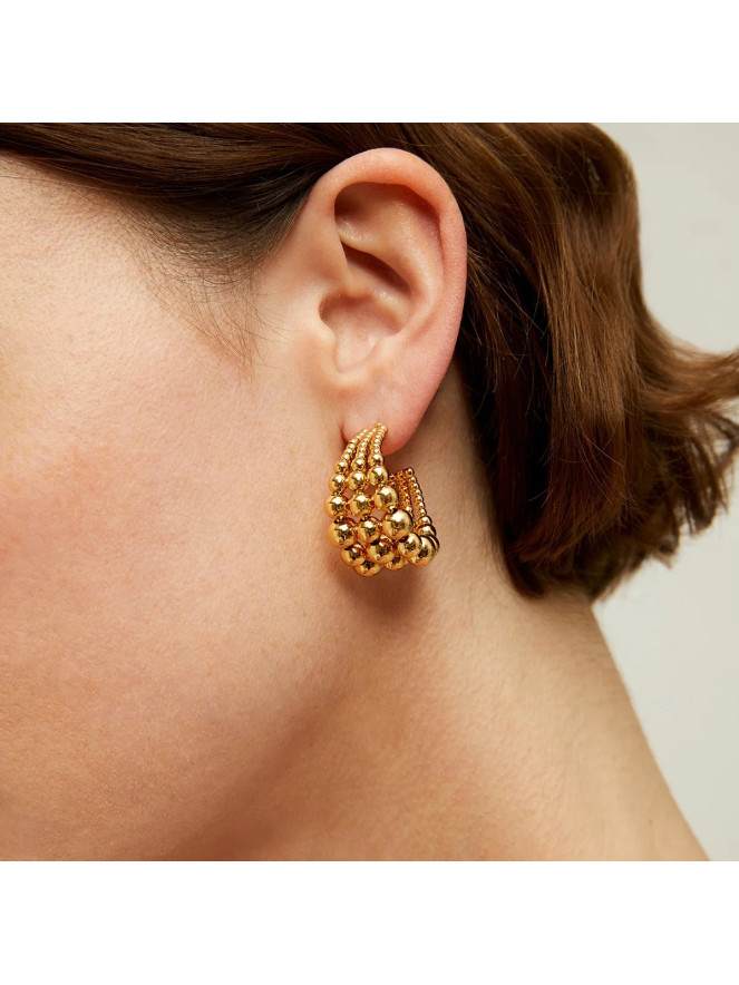 Boucles d'oreilles créoles Gas MULTIPERLA DORÉ