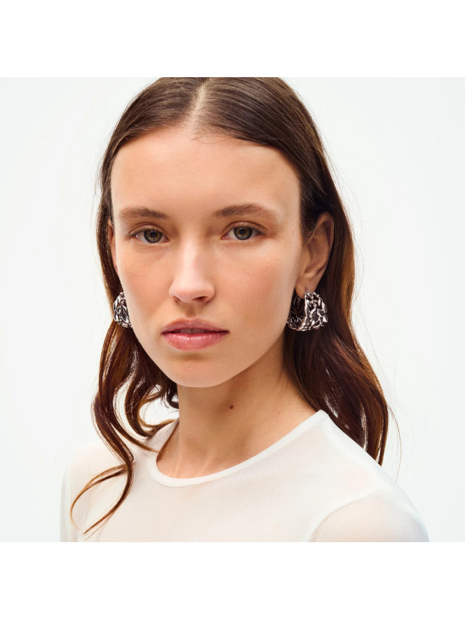 Boucles d'oreilles Gas OLEA créoles pm argenté