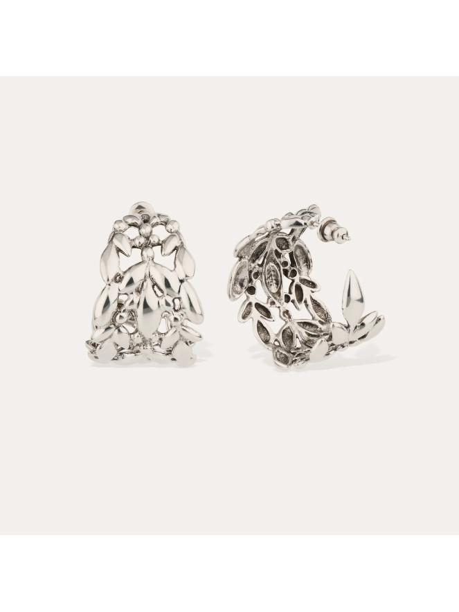 Boucles d'oreilles Gas OLEA créoles pm argenté
