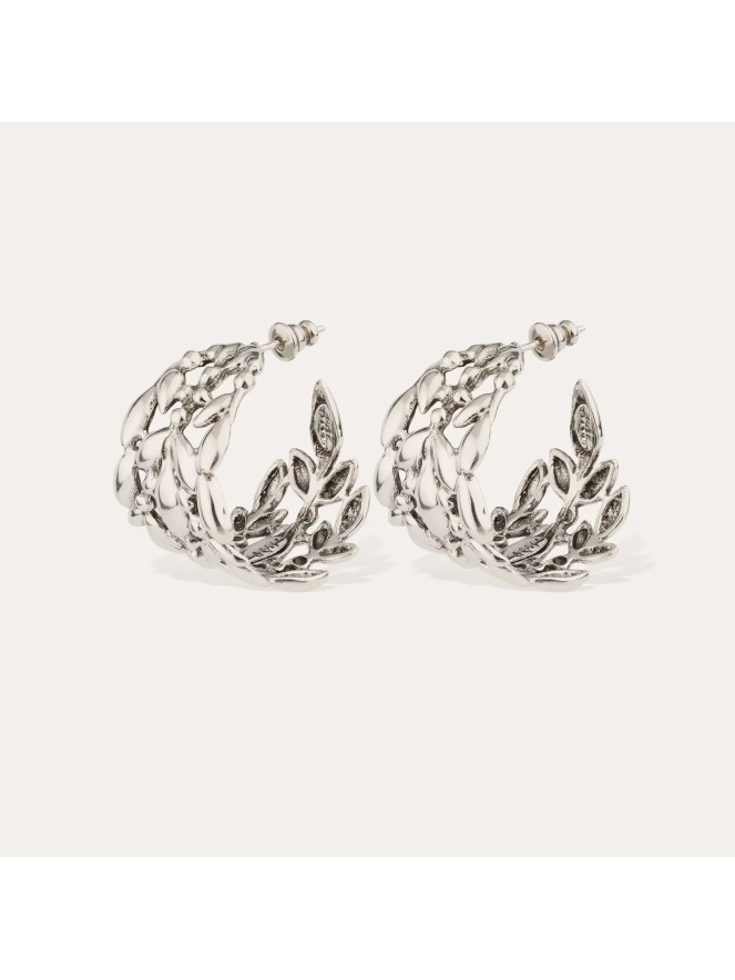 Boucles d'oreilles Gas OLEA créoles pm argenté