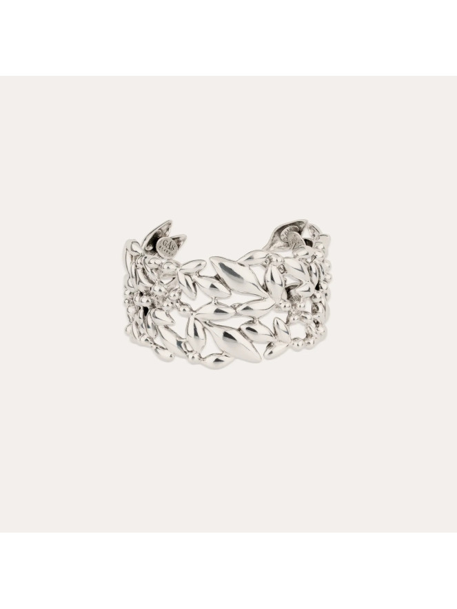 Bracelet manchette Gas OLEA argenté