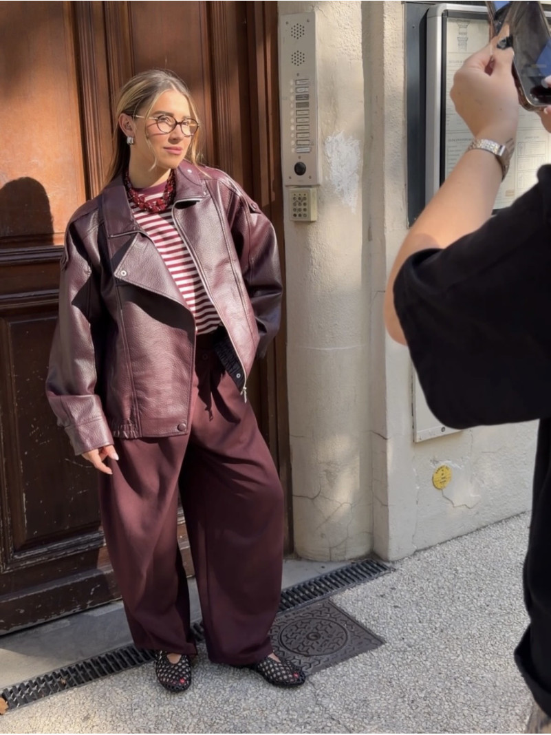 Perfecto Burgundy effet grainé