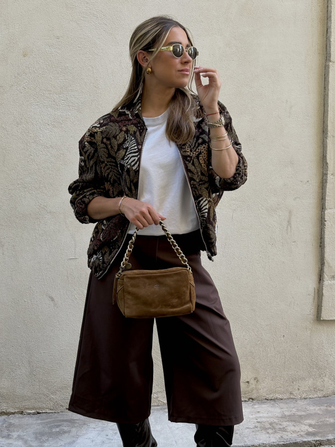 Veste légère bombers motif floral