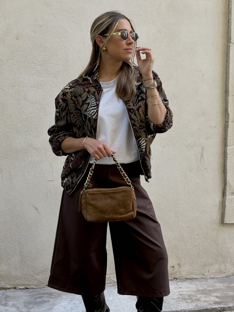 Veste légère bombers motif floral