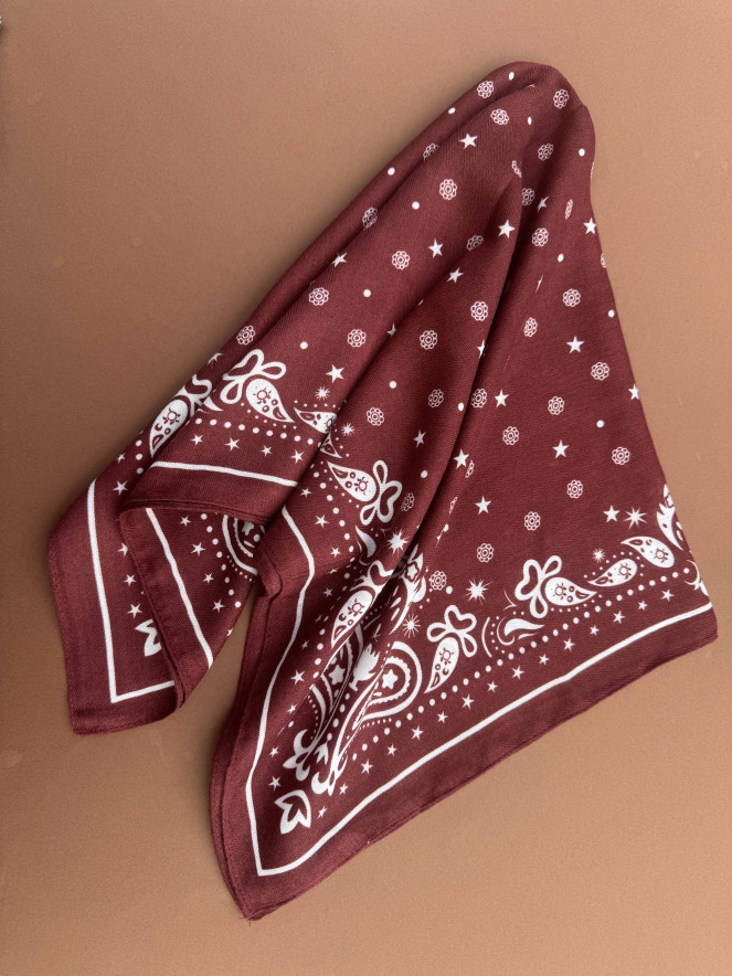 Foulard carré Bandana Burgundy