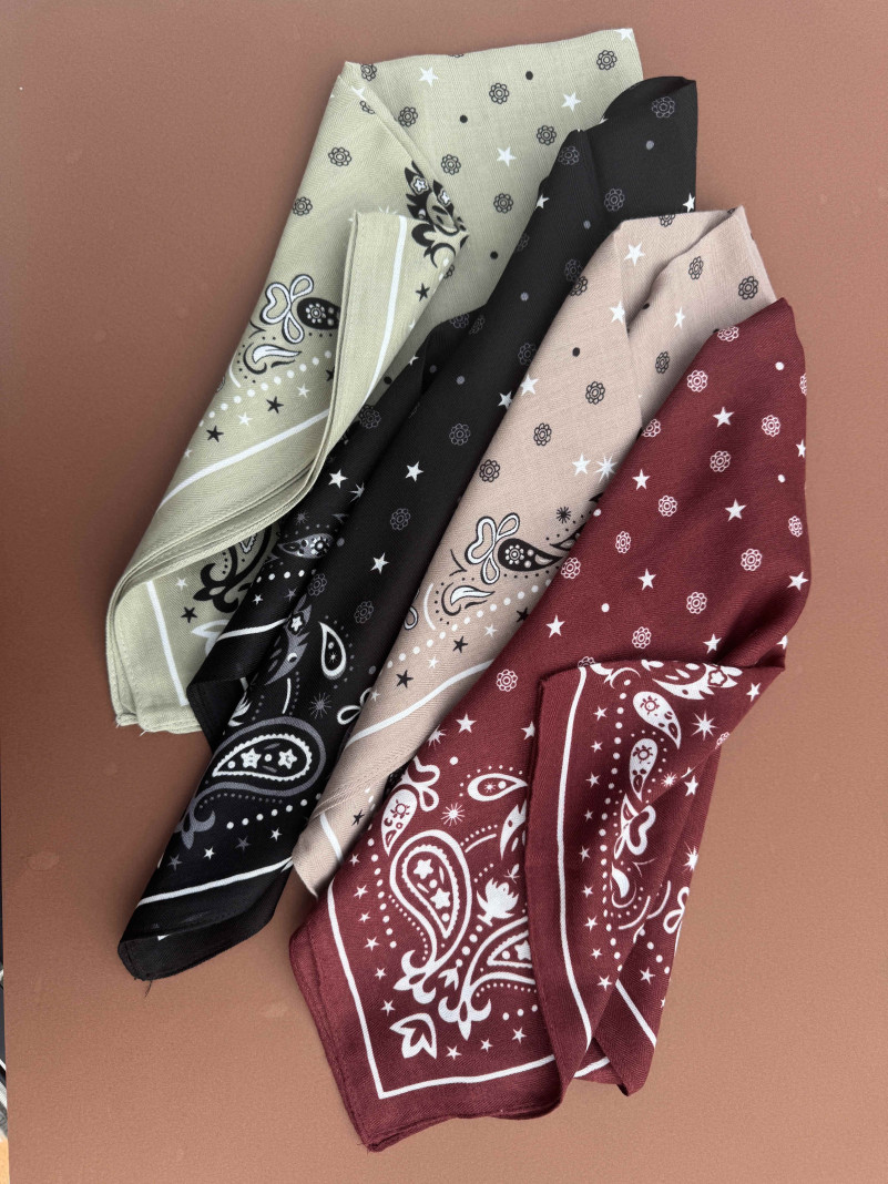 Foulard carré Bandana Burgundy